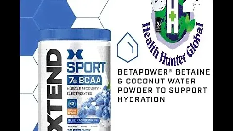 XTEND Sport BCAA Powder Blue Raspberry-Electrolyte Powder for Recovery & Hydration with Amino Acids
