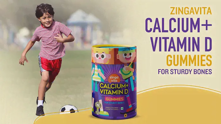 Zingavita Calcium Vitamin D Gummies for Milk Hater Kids