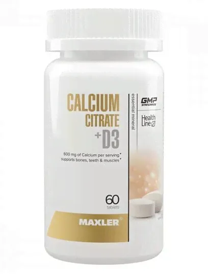 Комплекс витаминно-минеральный Maxler Calcium Citrate + D3 60 табл.
