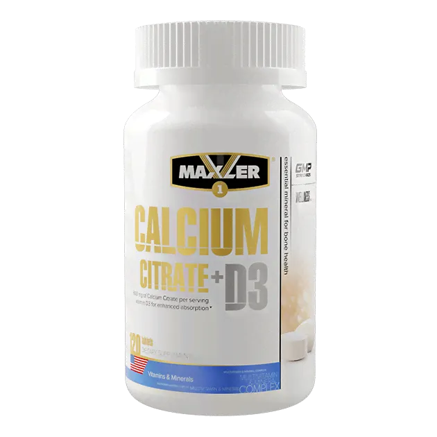 Maxler Calcium Citrate + D3 (Цитрат кальция с витамином D3) 120 таблеток