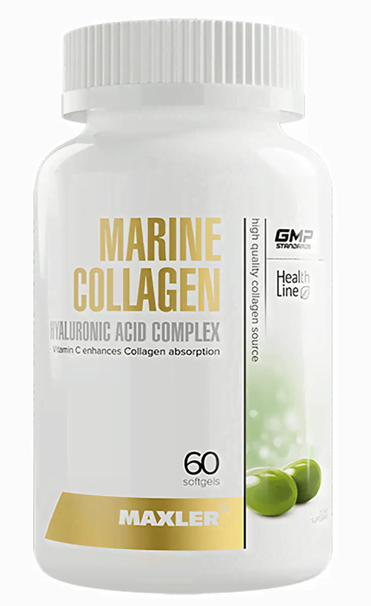 Maxler EU Marine Collagen Hyaluronic Acid Complex 60 капсул