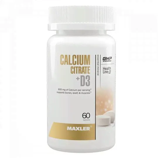 Кальций MAXLER Calcium Citrate + D3 - 60 таб-1